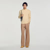 Industrial Wool jumper with standing collar Beige