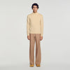 Industrial Wool jumper with standing collar Beige