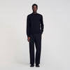 Industrial Wool jumper with a high collar Black