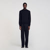 Industrial Wool jumper with a high collar Black