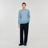 Industrial Wool jumper with high neck Chambray.