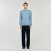 Industrial Wool jumper with high neck Chambray.