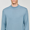 Industrial Wool jumper with high neck Chambray.