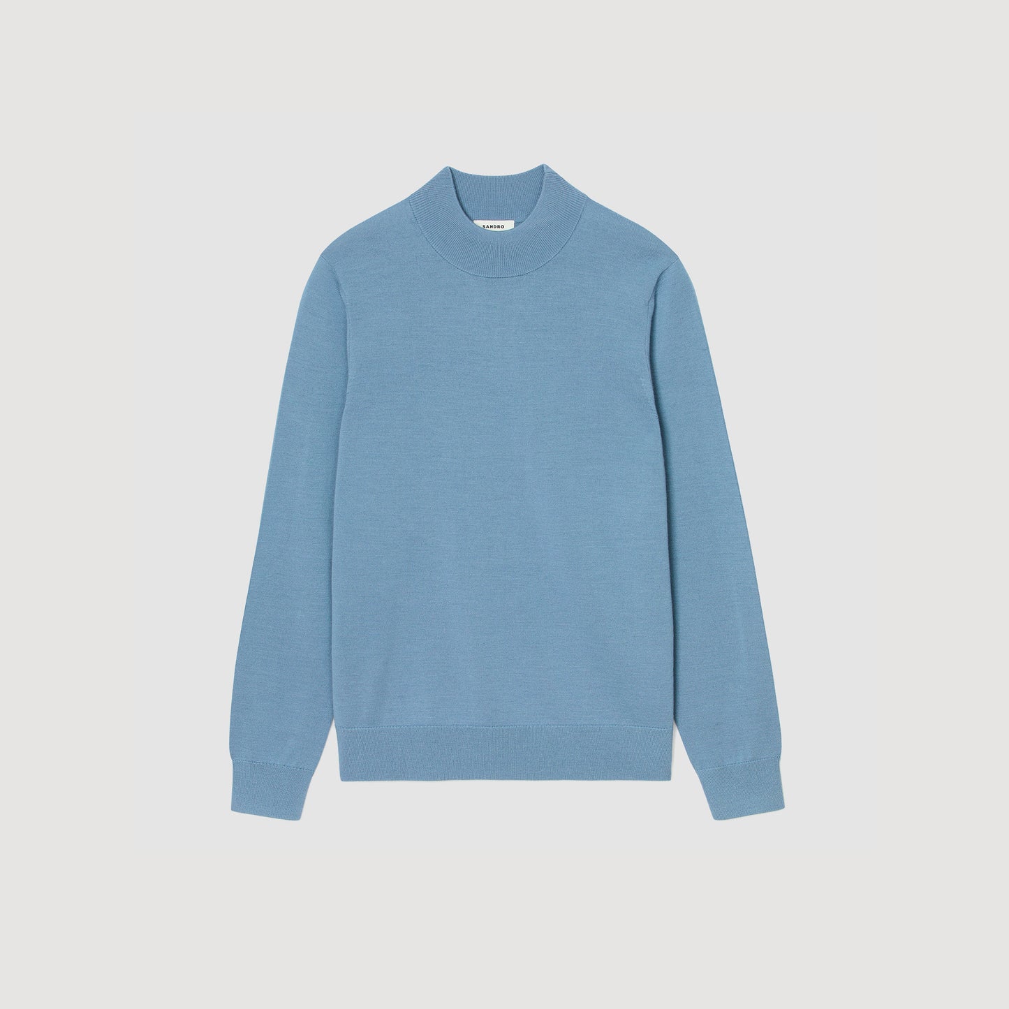 Industrial Wool jumper with high neck Chambray.