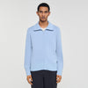 Trucker Cardigan Wool Trucker Jacket Sky Blue