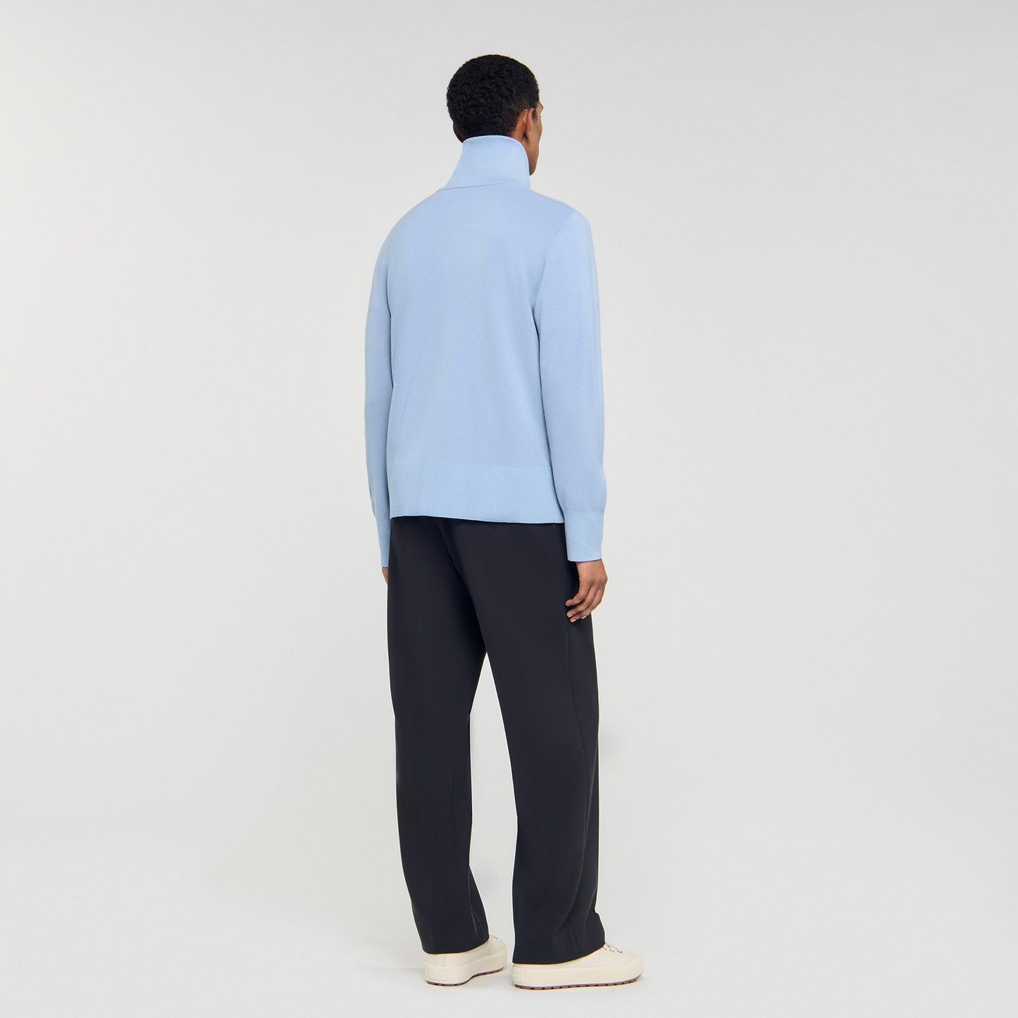 Trucker Cardigan Wool Trucker Jacket Sky Blue