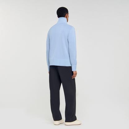 Trucker Cardigan Wool Trucker Jacket Sky Blue