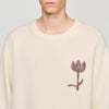 Flannel Flower Pull Wool Jumper With Flower Detail Butter Cream