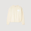 Flannel Flower Pull Wool Jumper With Flower Detail Butter Cream