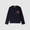 Horse Cardigan Long-Sleeved Embroidered Cardigan Midnight Blue
