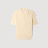 Manuel Polo Waffle-Texture Cotton Polo Butter Cream