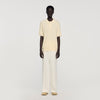 Manuel Polo Waffle-Texture Cotton Polo Butter Cream