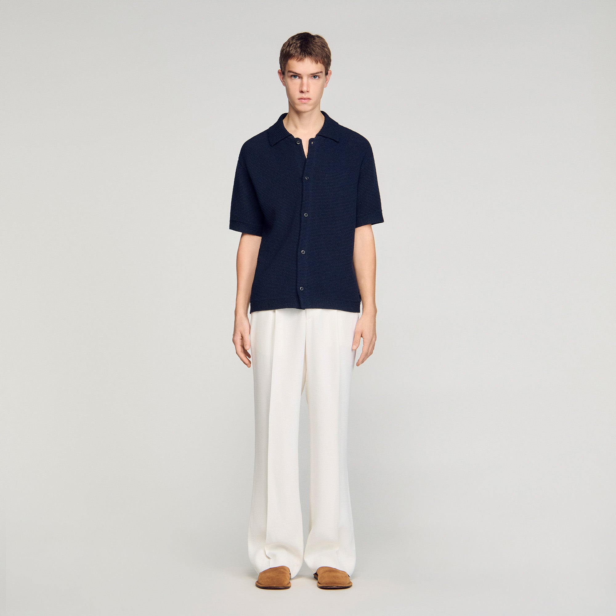 Jute Shirt Navy Blue