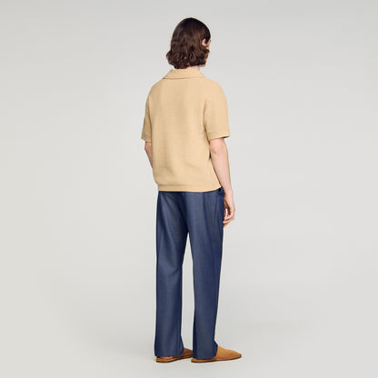 Papiro Polo Jute-Effect Polo Shirt BEIGE