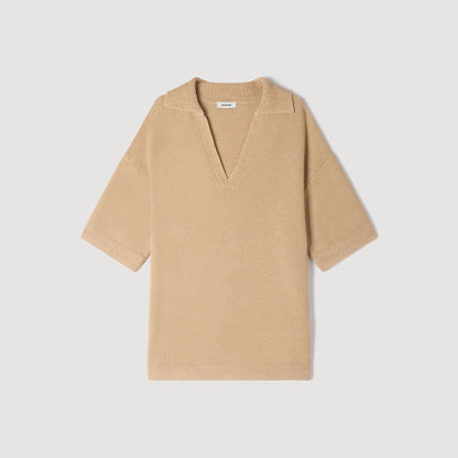 Papiro Polo Jute-Effect Polo Shirt BEIGE