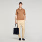 Pablo Cotton Cotton And Silk Polo Shirt Dark Camel