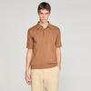 Pablo Cotton Cotton And Silk Polo Shirt Dark Camel