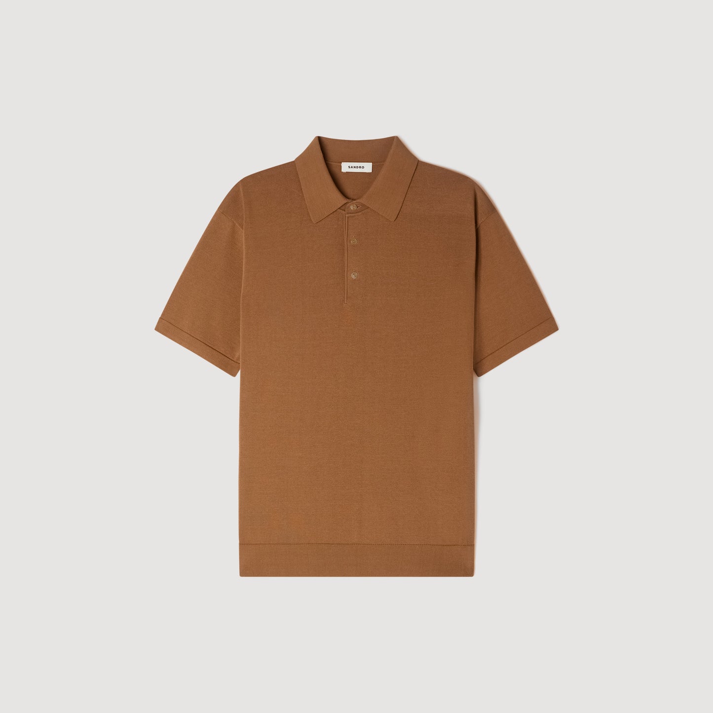 Pablo Cotton Cotton And Silk Polo Shirt Dark Camel