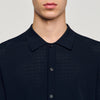 Openwork Shirt Navy Blue