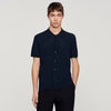 Openwork Shirt Navy Blue