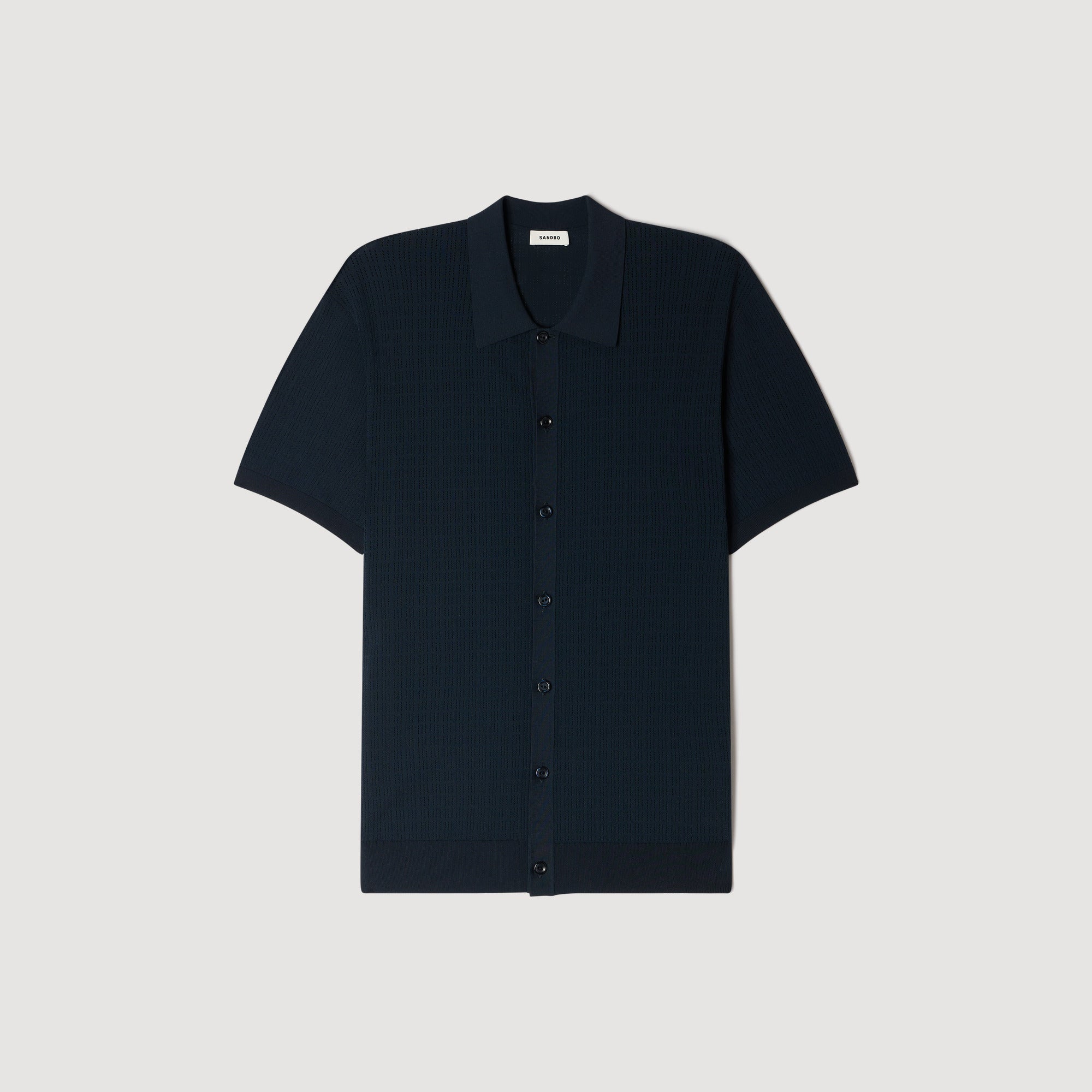 Openwork Shirt Navy Blue