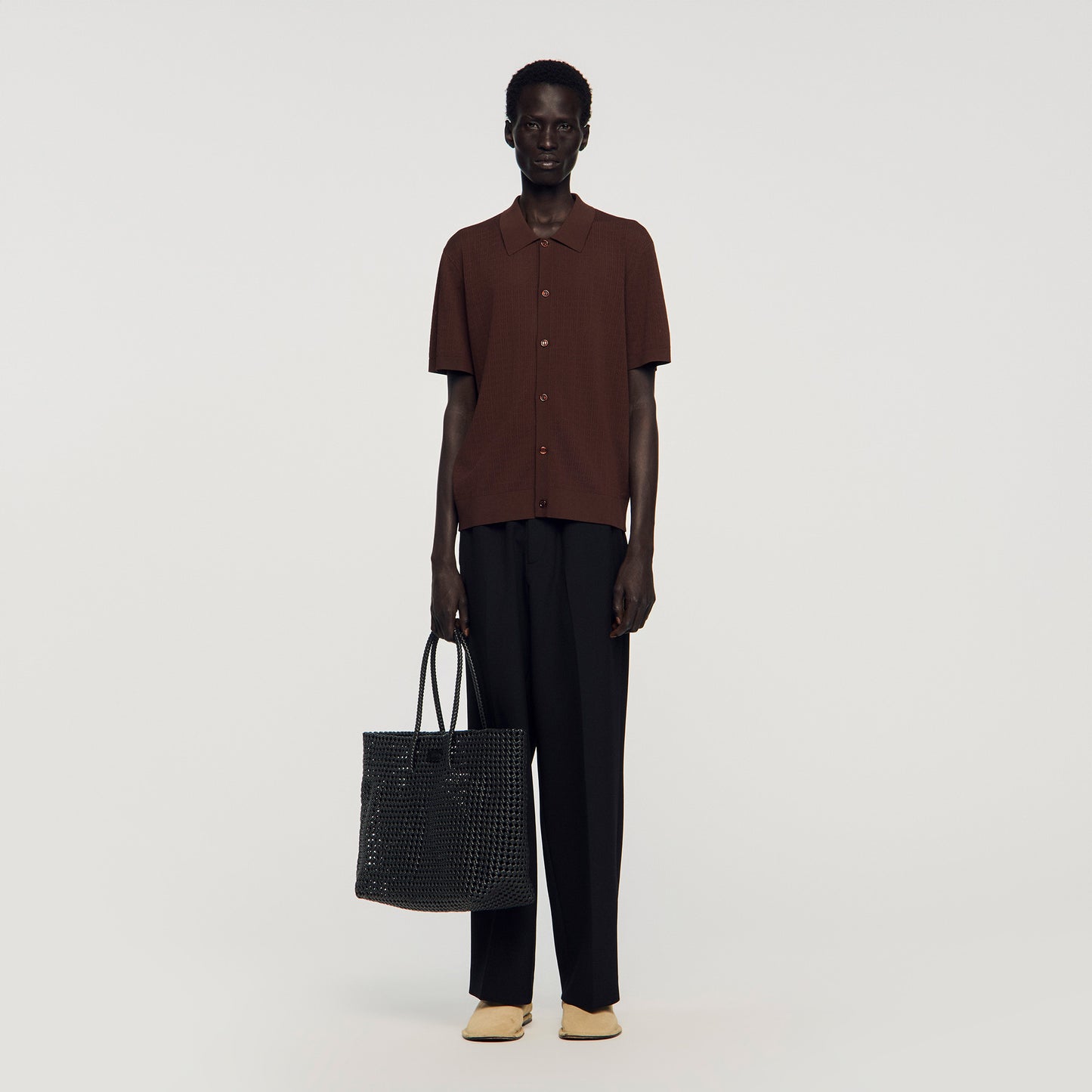 Chemise Sunset Openwork Shirt Chocolate