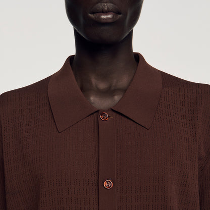 Chemise Sunset Openwork Shirt Chocolate