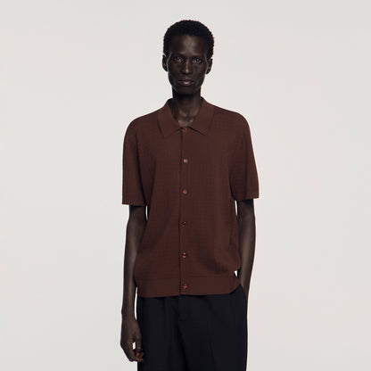 Chemise Sunset Openwork Shirt Chocolate