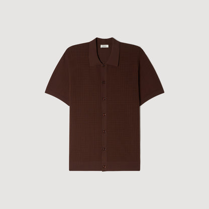 Chemise Sunset Openwork Shirt Chocolate