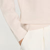 New Rice Wool Crew-Neck Sweater In Seed Stitch Ecru