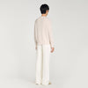 New Rice Wool Crew-Neck Sweater In Seed Stitch Ecru