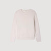 New Rice Wool Crew-Neck Sweater In Seed Stitch Ecru