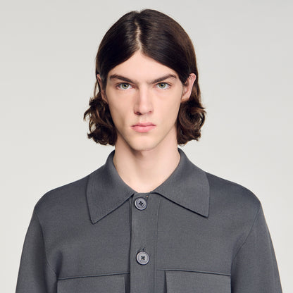 Home Cardigan Milano Knit Jacket Dark Grey