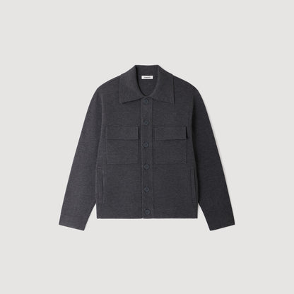 Home Cardigan Milano Knit Jacket Dark Grey