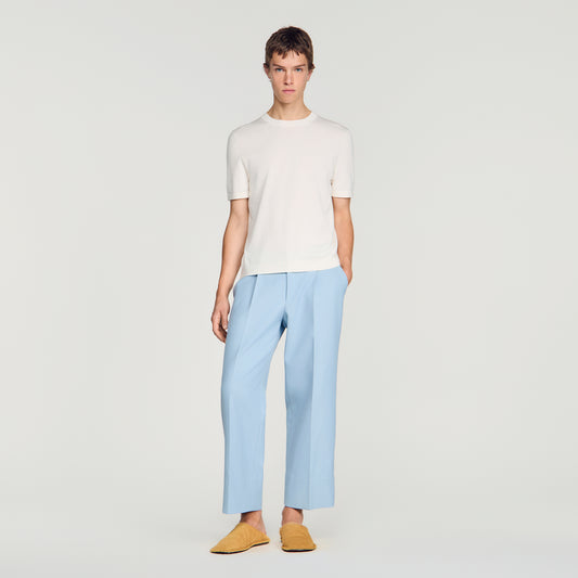 Pablo Tee Cotton Knitted T-shirt Ecru