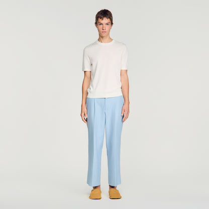 Pablo Tee Cotton Knitted T-shirt Ecru