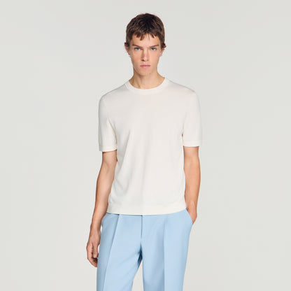 Pablo Tee Cotton Knitted T-shirt Ecru