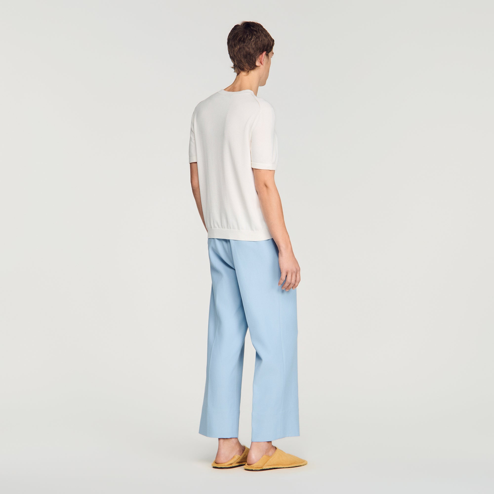 Pablo Tee Cotton Knitted T-shirt Ecru