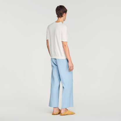Pablo Tee Cotton Knitted T-shirt Ecru