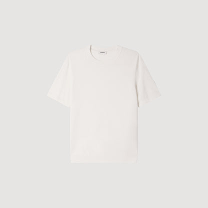Pablo Tee Cotton Knitted T-shirt Ecru
