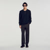 Alpaca Polo Ribbed alpaca polo shirt Black