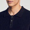 Alpaca Polo Ribbed alpaca polo shirt Black
