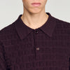 Sponge Polo  Knit Jumper Chocolate