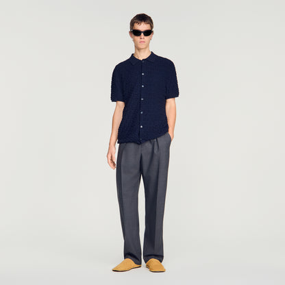 Sponge Shirt Mc  Knit Jumper Navy Blue