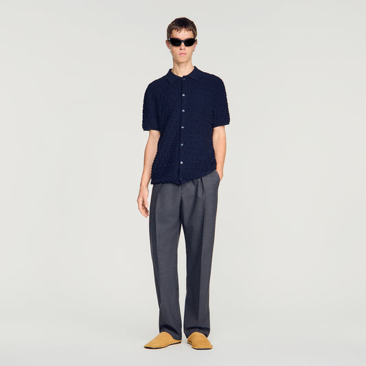 Sponge Shirt Mc  Knit Jumper Navy Blue
