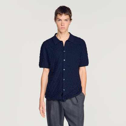 Sponge Shirt Mc  Knit Jumper Navy Blue