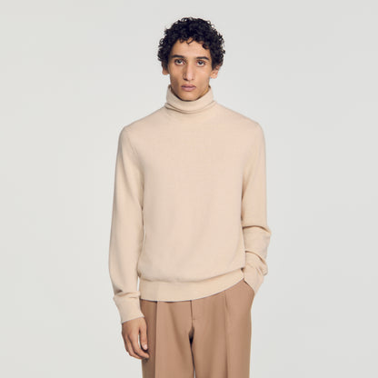 Cashmere Turtleneck Roll neck cashmere jumper Beige