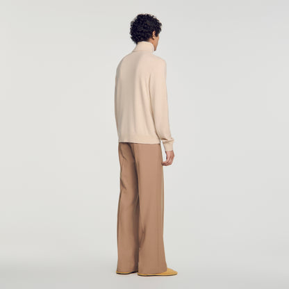Cashmere Turtleneck Roll neck cashmere jumper Beige