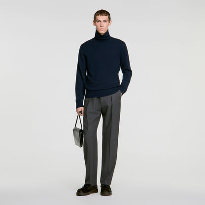 Cashmere Turtleneck Roll neck cashmere jumper Navy Blue