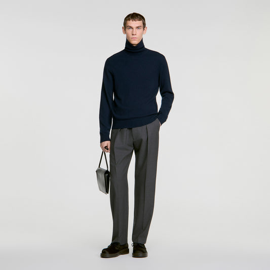 Cashmere Turtleneck Roll neck cashmere jumper Navy Blue
